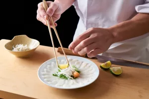 個室会食でふぐ料理